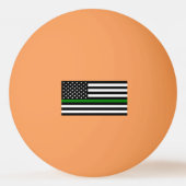 Balle De Ping Pong Légère ligne verte : Anciens combattants patriotiq (Dos)