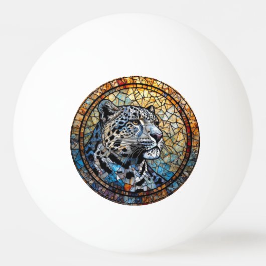 Balle De Ping Pong Léopard aux tons chauds et Cool (Devant)