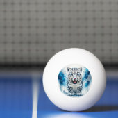 Balle De Ping Pong Léopard Blanc Féroce (Filet)