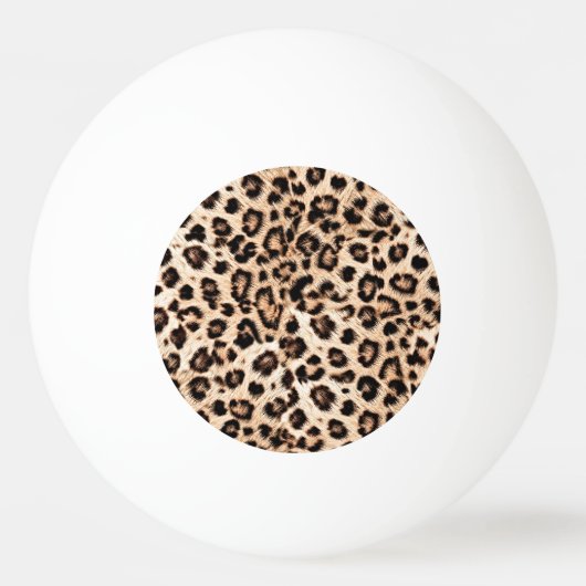 Balle De Ping Pong Leopard Design Motif : Wild Elegance. (Devant)