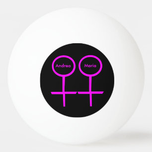 Balle De Ping Pong Les amoureux lesbiennes Personnalisable Ping Pong