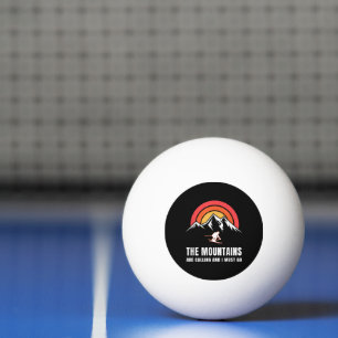 Balle De Ping Pong Les montagnes m'appellent et je dois partir skieur