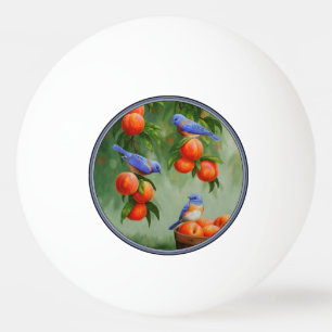 Balle De Ping Pong Les oiseaux bleus dans le verger d'un bracelet
