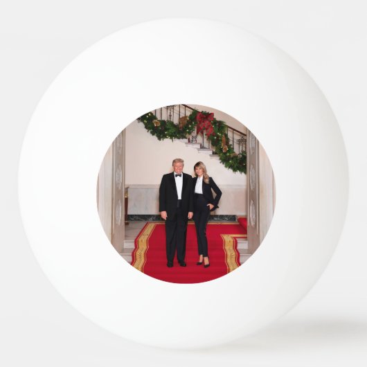 Balle De Ping Pong Les pas de Noël Président Donald Trump & Melania (Devant)