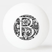 Balle De Ping Pong Lettre B Monogramme médiéval Art Nouveau (Dos)