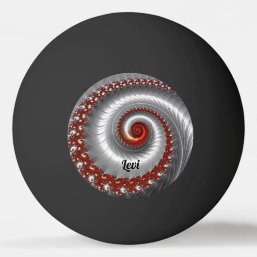 Balle De Ping Pong LEVI ~ Argent Shell ~ Fractal Design ~ (Dos)