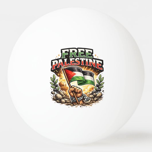 Balle De Ping Pong Libre la Palestine (Devant)