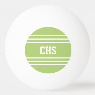 Balle De Ping Pong Lime Green Stripes personnalisé boules monogramme