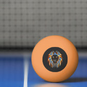 Balle De Ping Pong Lion, Big Cat, design chromatique, (Filet)