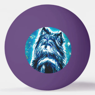 Balle De Ping Pong Little Doggy en bleu