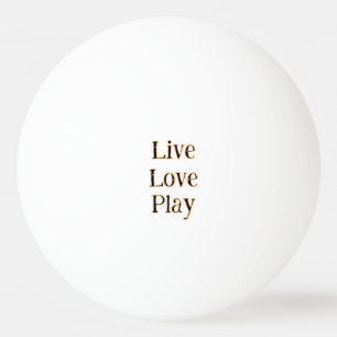 Balle De Ping Pong Live love play black orange sport player moderne q