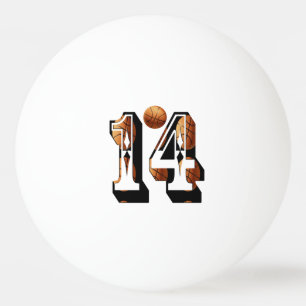 Balle De Ping Pong Logo de l'image du joueur de basket-ball numéro qu