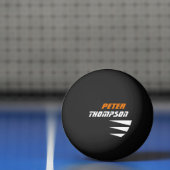 Balle De Ping Pong logo du nom sur la table noire ping pong ball (Filet)
