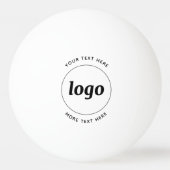 Balle De Ping Pong Logo Simple Avec Entreprise Texte (Devant)