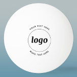 Balle De Ping Pong Logo Simple Avec Entreprise Texte<br><div class="desc">Ajoutez votre propre logo et le choix du texte à cette conception. Supprimez le texte supérieur ou inférieur si vous préférez. Minimaliste et professionnel. Idéal pour l'image de marque des employés ou comme produit promotionnel pour vos clients et clients.</div>