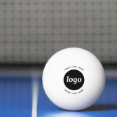 Balle De Ping Pong Logo Simple Avec Texte Commercial (Filet)