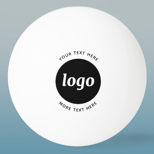 Balle De Ping Pong Logo Simple Avec Texte Entreprise