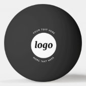 Balle De Ping Pong Logo Simple Avec Texte Professionnel Promotionnel (Dos)