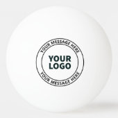 Balle De Ping Pong Logo téléchargé + Texte circulaire modifiable (Devant)