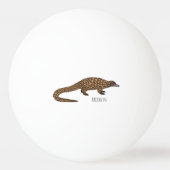 Balle De Ping Pong Long-tailed pangolin cartoon illustration  (Dos)
