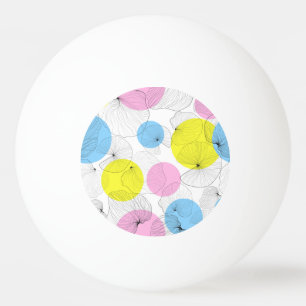 Balle De Ping Pong Lotus Feuille Colorful Spots Motif