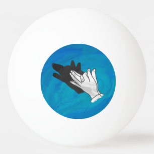 Balle De Ping Pong Loup en bleu