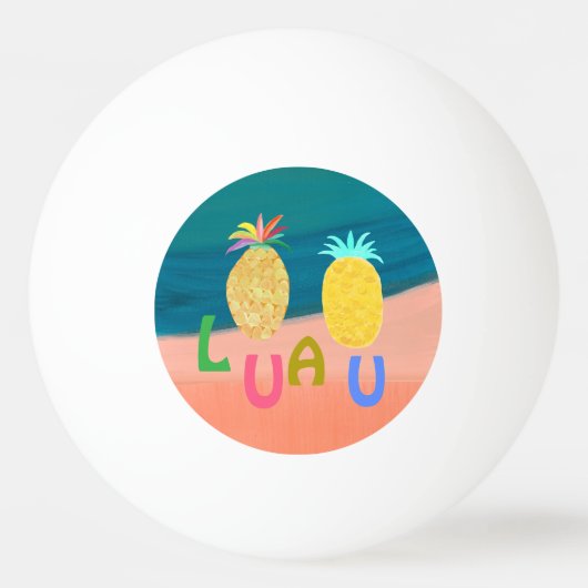 Balle De Ping Pong Luan Pineapple Hawaïen (Devant)