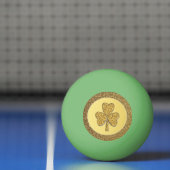 Balle De Ping Pong Lucky Irish Shamrock Gold Coin (Filet)