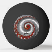 Balle De Ping Pong LUKAS ~ Argent Shell ~ Fractal Design ~ (Dos)
