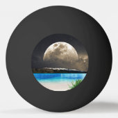 Balle De Ping Pong Lune Et Plage (Dos)