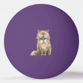 Balle De Ping Pong Lunettes Cool Cat Marron (Devant)
