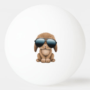 Balle De Ping Pong Lunettes de soleil de port de lapin mignon de béb
