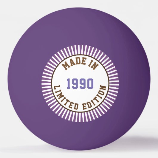 Balle De Ping Pong Made en 1990 (Devant)