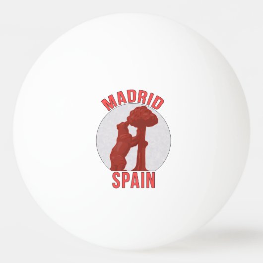 Balle De Ping Pong Madrid Espagne (Devant)