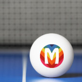 Balle De Ping Pong Magnifique Monogramme Rétro Arc-En-Ciel Ping Ball (Filet)