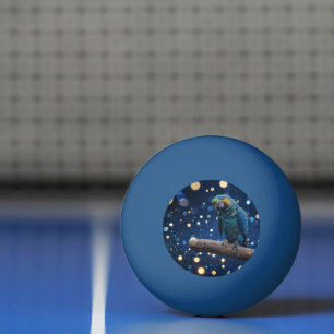 Balle De Ping Pong Majesté Bleue : La Macaw Bleue Sur Dreamy Blue Bok