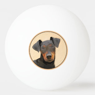 Balle De Ping Pong Manchester Terrier Peinture Art animal original