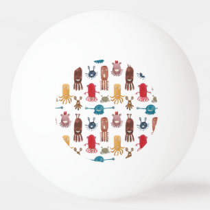 Balle De Ping Pong Mandala floral coloré : Vintage à main