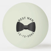 Balle De Ping Pong Mariage Black Bow Cravate Best Man Ping Pong Ball (Dos)