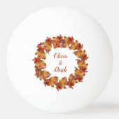 Balle De Ping Pong Mariage de remplissage d'automne de script (Devant)