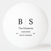 Balle De Ping Pong Mariage monographique personnalisé (Devant)
