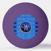Balle De Ping Pong Marine Blue Faux Parties scintillant Bokeh Sparkly (Devant)
