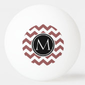 Balle De Ping Pong Marsala Chevron Monogramme (Dos)