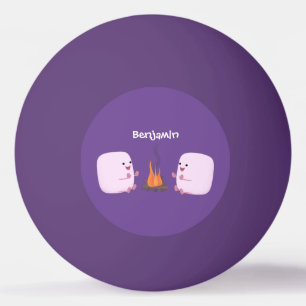 Balle De Ping Pong Marshmallows mignons roses par dessin animé sur le