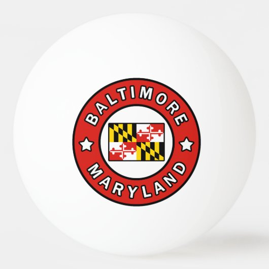 Balle De Ping Pong Maryland de Baltimore (Devant)