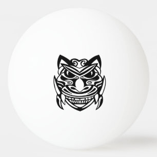 Balle De Ping Pong Masque 1 de style de tatouage