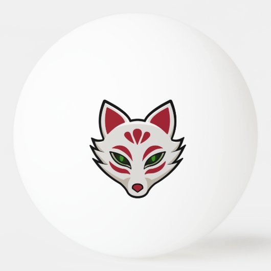 Balle De Ping Pong Masque Kitsune Fox (Devant)
