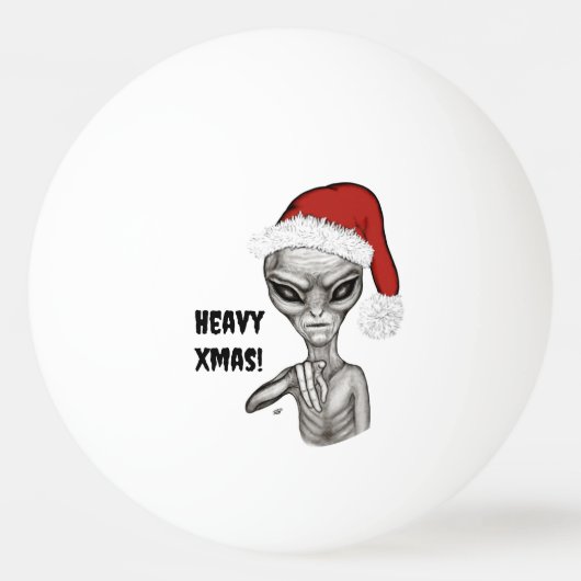 Balle De Ping Pong Mauvais Alien, Lourds Noël ! (Devant)