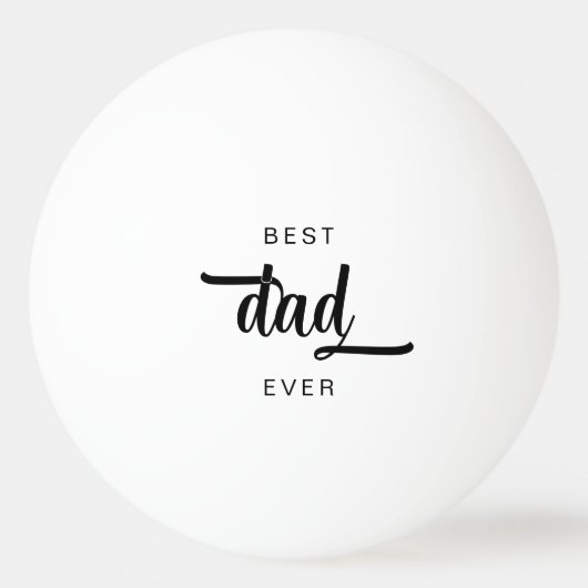 Balle De Ping Pong Meilleur Papa de Tous les Temps Script (Devant)