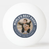 Balle De Ping Pong Meilleur papa mignonne Fête des pères du monde Pho (Dos)